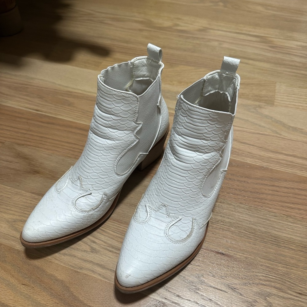 Altar'd State White Ankle Boots